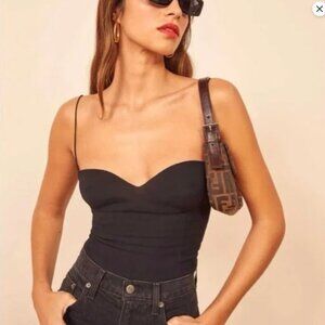 Reformation Black Liza Tank Top